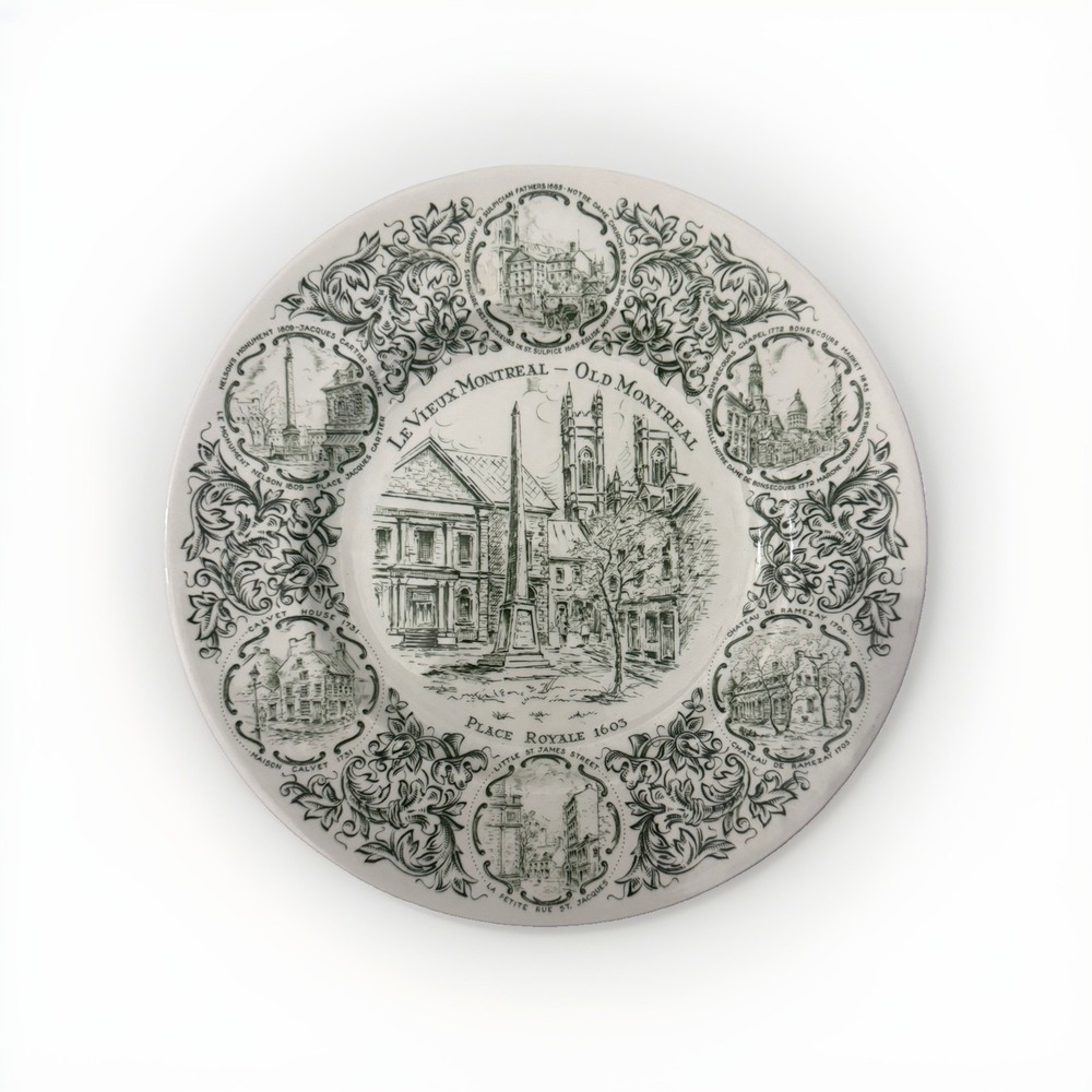 Le Vieux Montreal Old Montreal Place Royale Collector's Plate 10" England